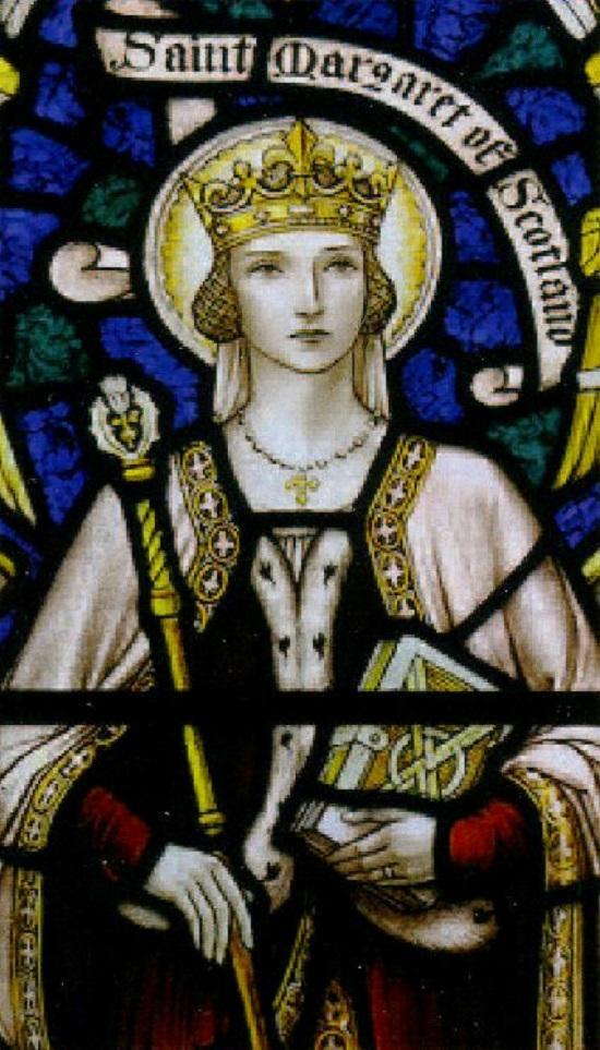 Saint margaret of scotland holy card front 2