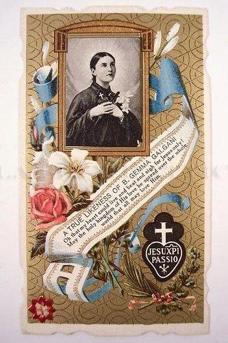 St gemma galgani holy card1
